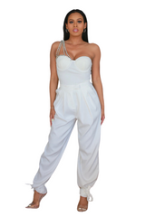 HIGH WAIST TROUSERS IN WHITE