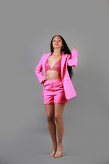 PRETTY IN PINK BLAZER SHORT SET